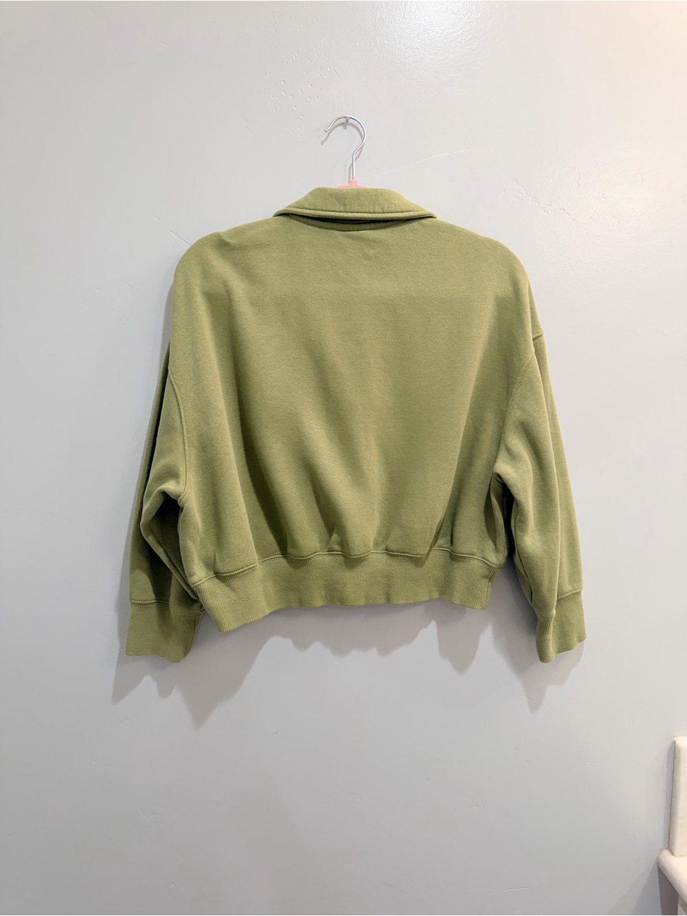 Nike Sportswear Phoenix Fleece Crop Polo Sweatshirt Women's Medium Sage Green - Picture 8 of 14